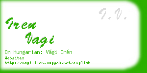 iren vagi business card